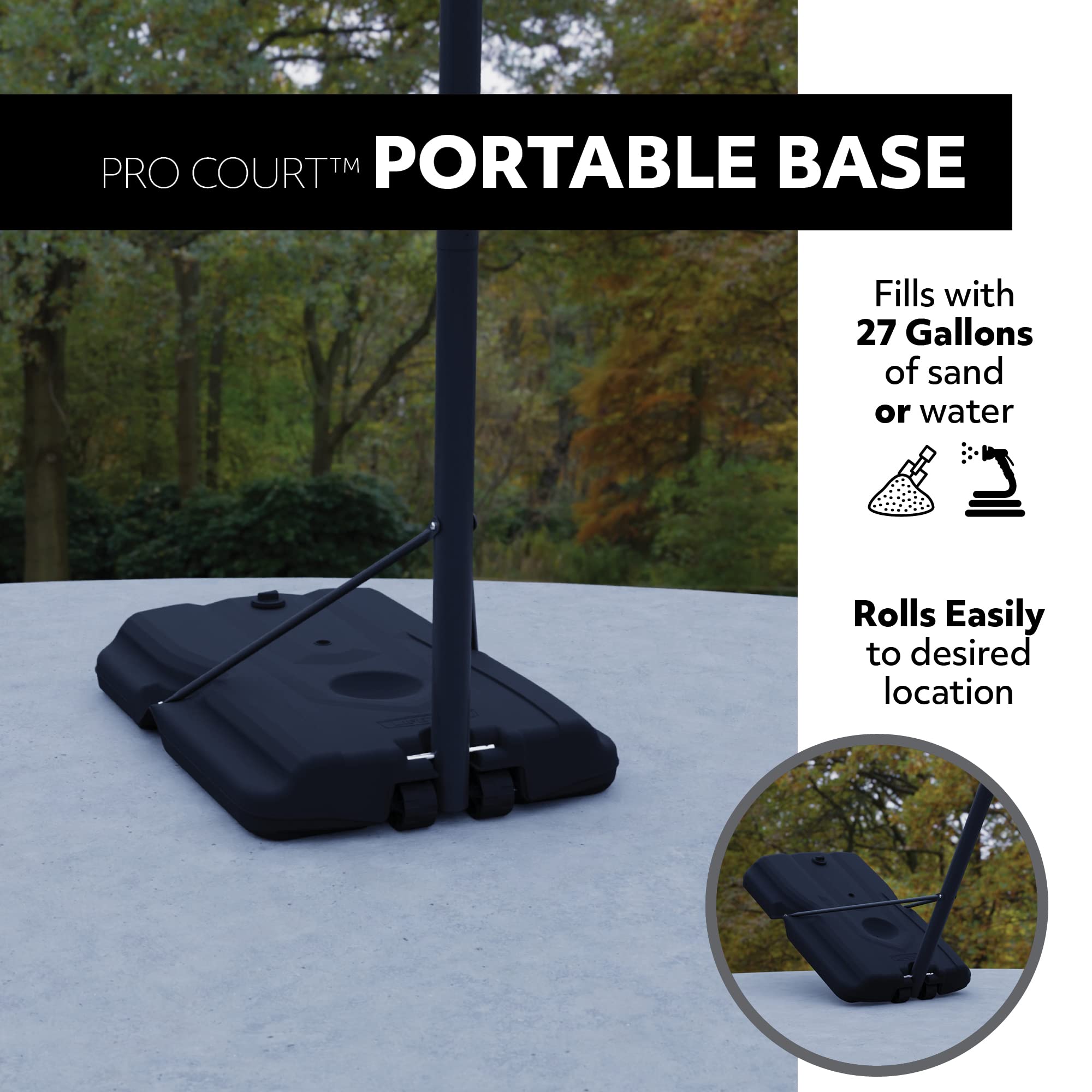 Lifetime Height Adjustable Portable Basketball Hoop System with 44 Inch Backboard - Perfect for Driveway, Backyard & Outdoor Basketball Games