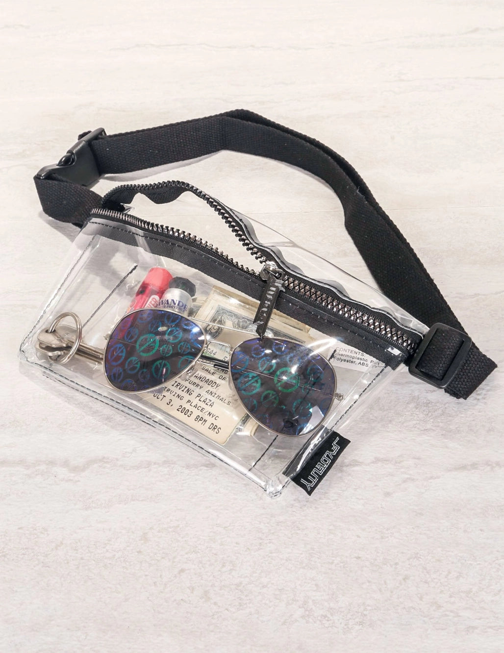 Ultra Slim Clear Fanny Pack for Women & Men - Lightweight Waist Bag for Running, Hiking, Travel & Everyday Use