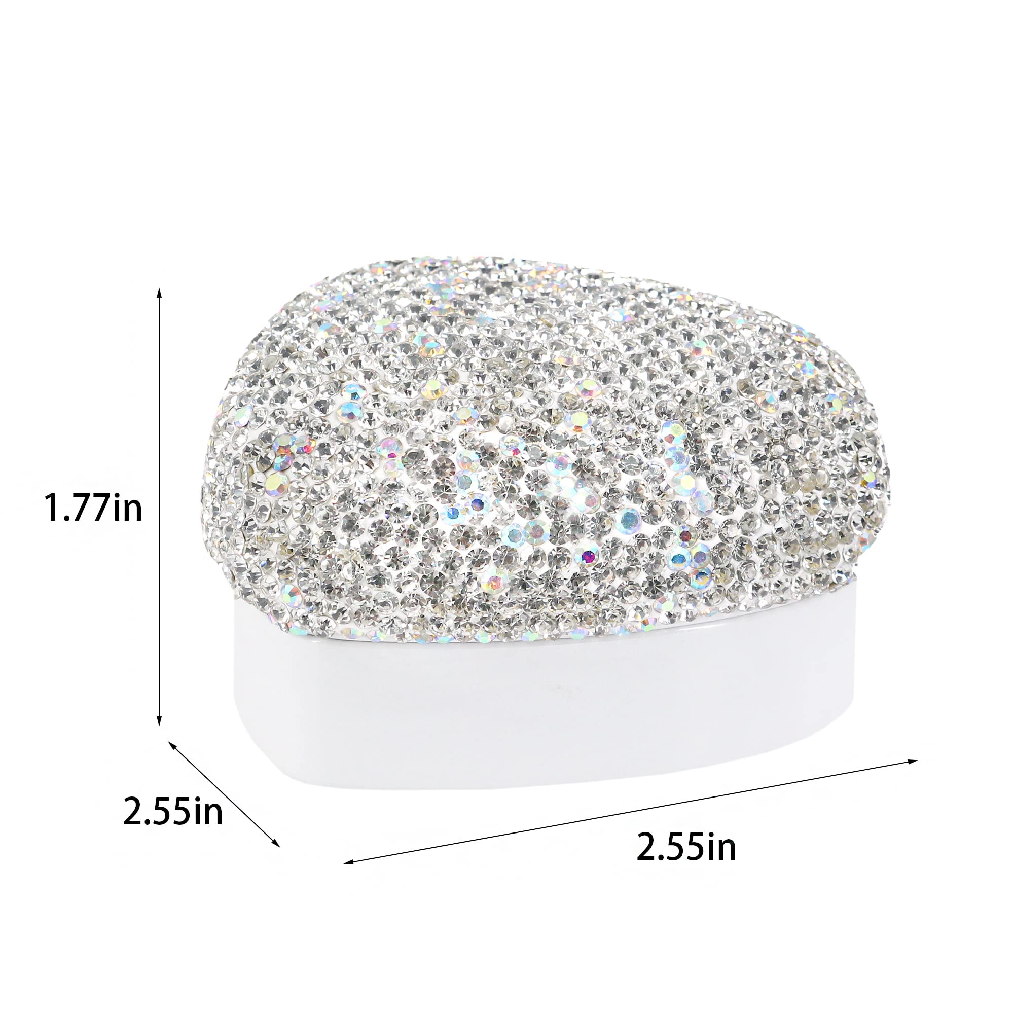 Sparkling Rhinestone Heart-Shaped LED Ring Box - Velvet Jewelry Display Case for Engagement, Wedding, Anniversary & Valentine's Gifts | Proposal Jewelry Box with Elegant Lighting for Romantic Moments