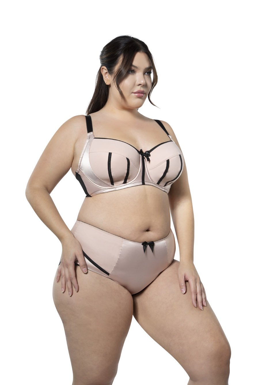 Parfait Charlotte Underwire Padded Bra - Cameo Rose with Black Lace Trim | Comfortable Support for Everyday Wear & Special Occasions