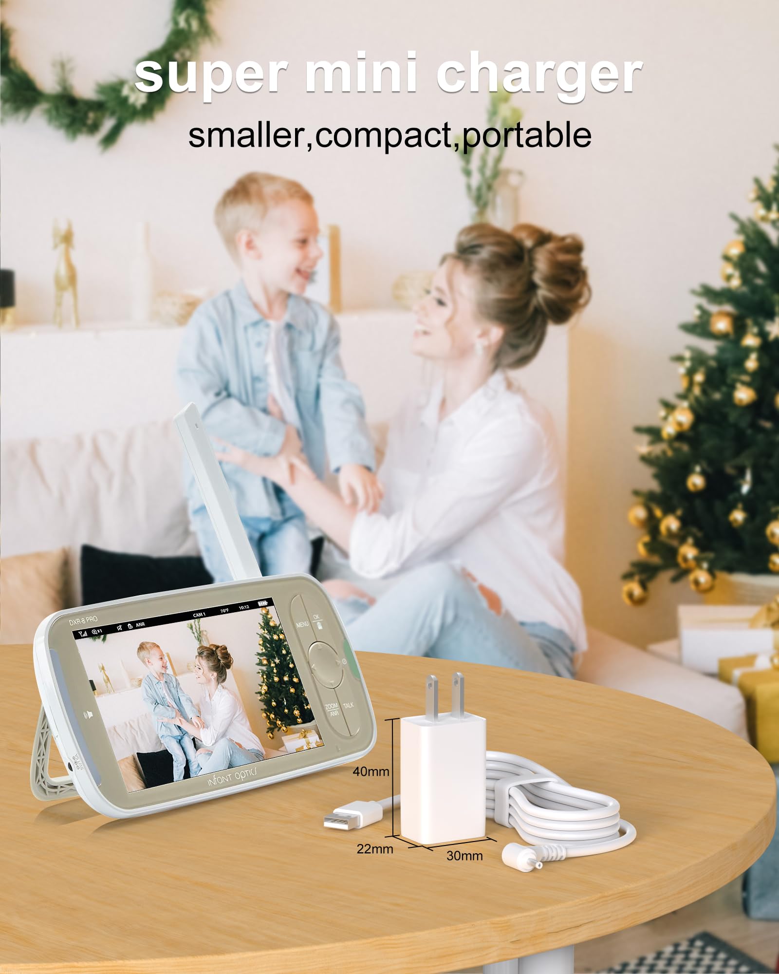 Infant Optics DXR-8 Pro Replacement Charger - Compatible Power Adapter for Baby Monitor (Not for Camera Unit/DXR8) | Perfect for Home Nursery & Travel Use