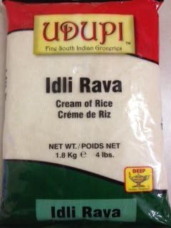 Premium Udupi Idli Rava (Cream of Rice) - 4lb Pack | Authentic South Indian Rice Semolina for Idli, Dosa & Upma | Perfect for Breakfast, Vegan & Gluten-Free Cooking