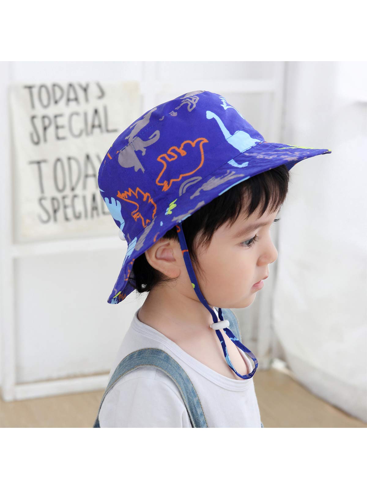 UPF 50+ Baby Sun Hat for Toddlers - Wide Brim Bucket Hat for Boys & Girls - Summer Beach Hat for Outdoor Play, Swimming, Park & Vacation Sun Protection