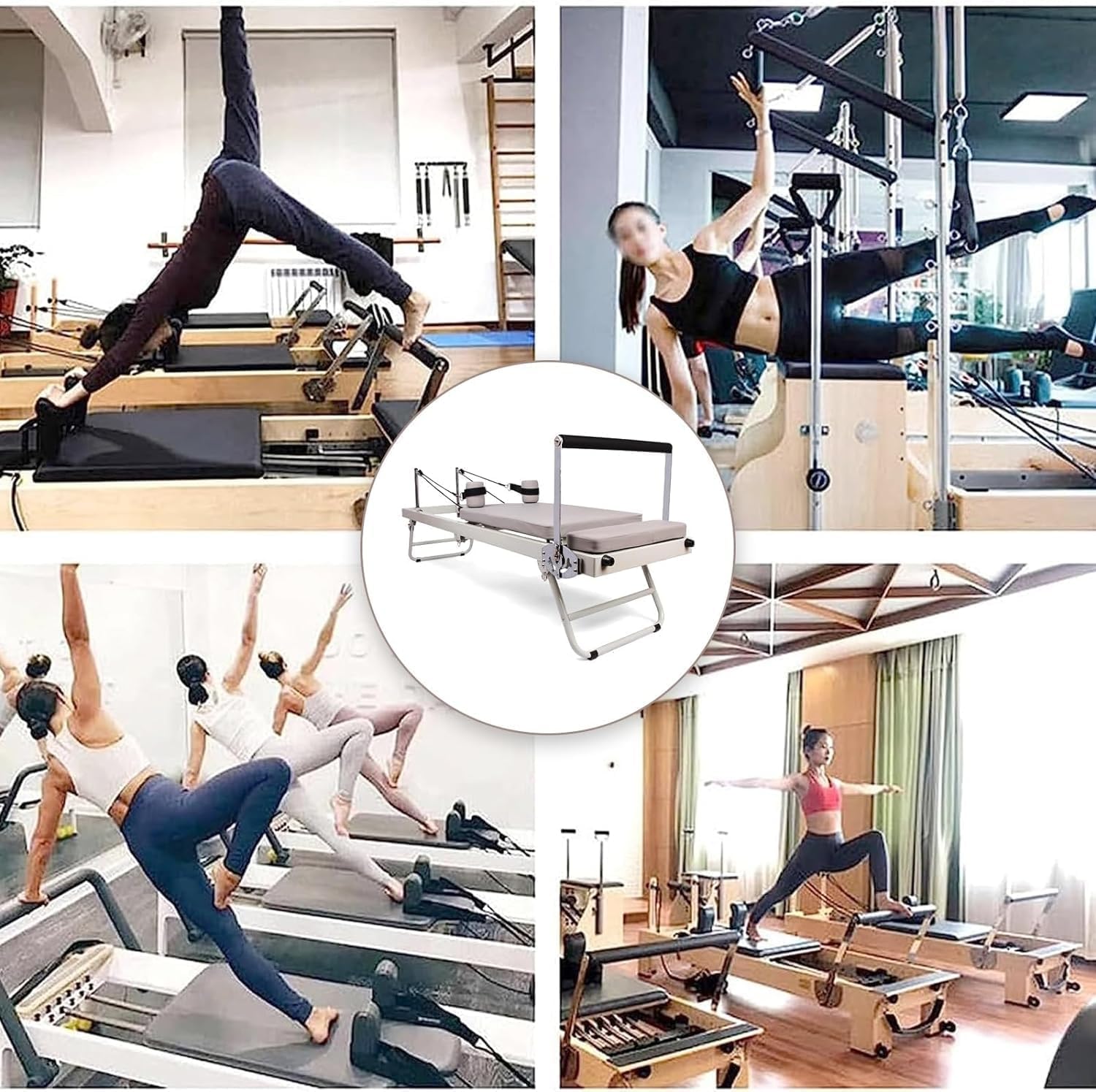 Foldable Pilates Reformer Machine with Jump Board - Portable Home Gym Equipment for Full Body Workouts | Perfect for Home, Studio & Fitness Enthusiasts | Strengthen Core, Improve Flexibility & Tone Muscles