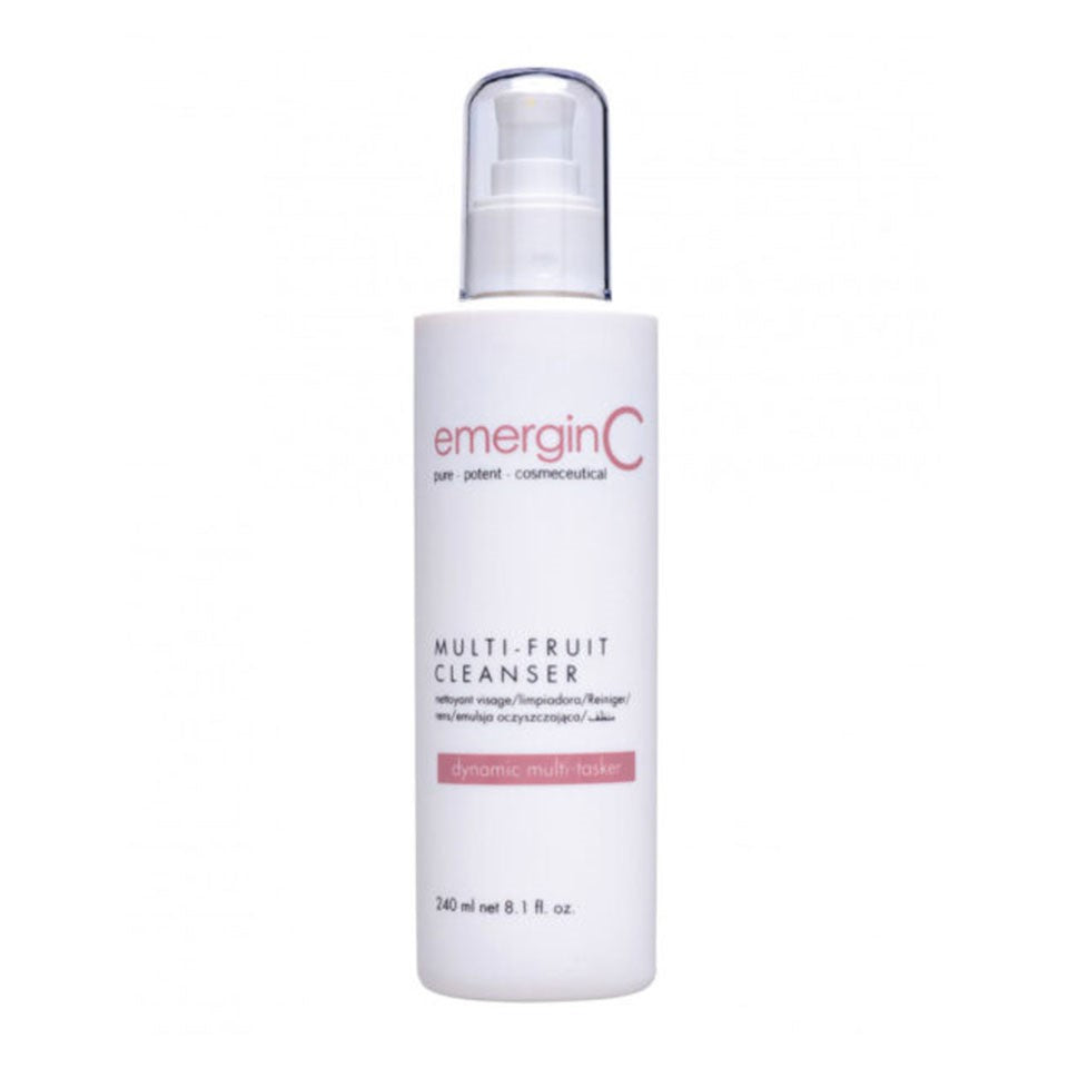 EmerginC Multi Fruit Cleanser - Gentle Facial Cleanser with Natural Fruit Extracts for All Skin Types | Perfect for Daily Skincare Routine & Travel