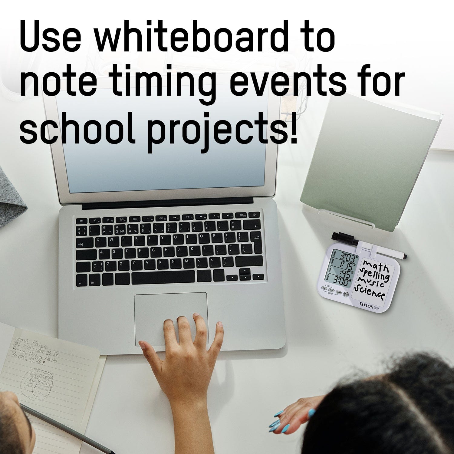 4-Pack Digital Event Timer with Magnetic Whiteboard - Countdown & Stopwatch for Classroom, Meetings, and Kitchen Cooking