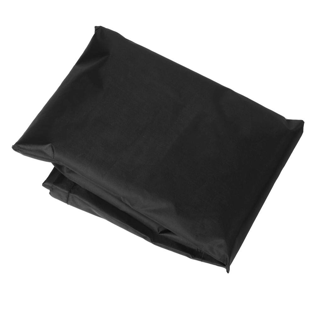 NITRIP Foldable Lightweight Outdoor Storage Box Cover - Waterproof & Durable All-Season Deck Box Protector for Patio Furniture, Pool Accessories & Garden Tools (Black)