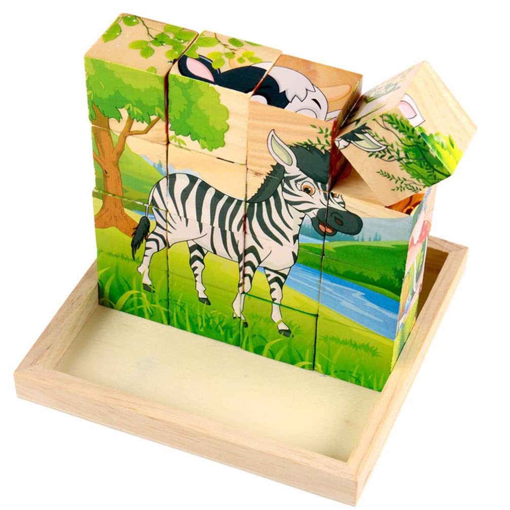 6pcs Unfinished Wooden Serving Trays - Square Wood Serving Platters for Block Puzzle, Montessori Materials & DIY Crafts - Perfect for Home Decor, Party Serving & Kids Educational Activities