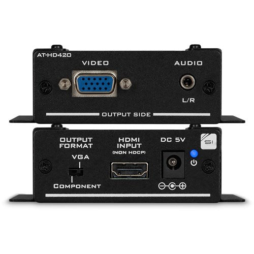 Atlona® AT HD420 HDMI to VGA/Component Converter with Stereo Audio Output - Non HDCP Compliant for Home Theater, Gaming & Legacy AV Systems