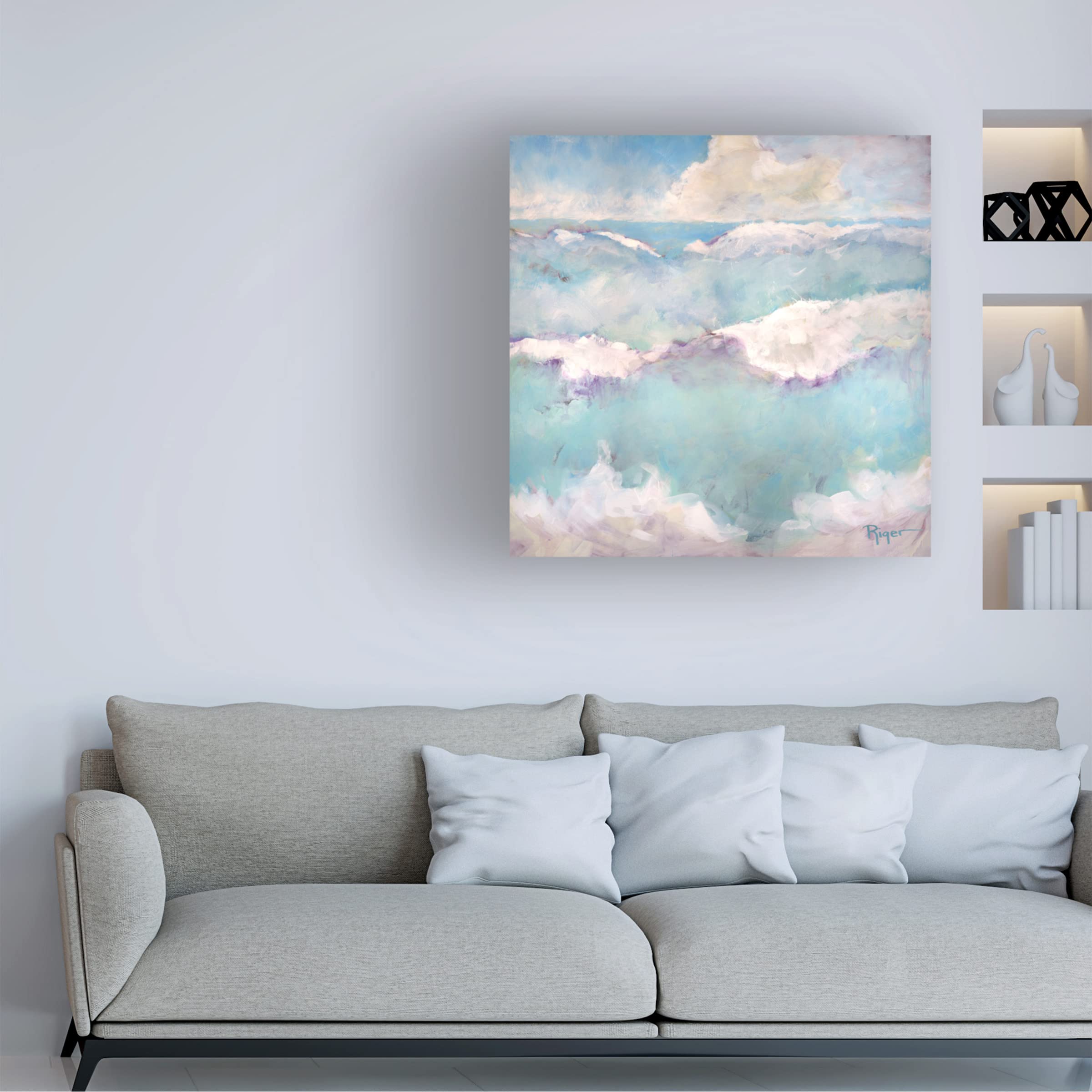 Trademark Fine Art 'A Day at the Beach IV' Canvas Wall Art by Sue Riger - Coastal Decor for Living Room, Bedroom & Office