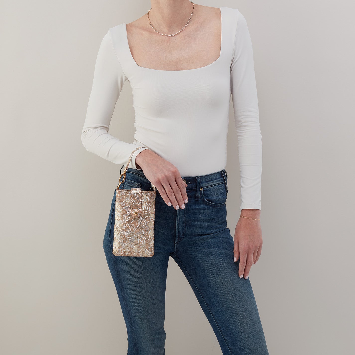 Marlo Carryall Crossbody Bag - Printed Leather with Gilded Petals Design | Stylish Women's Shoulder Purse for Work, Travel & Everyday Use
