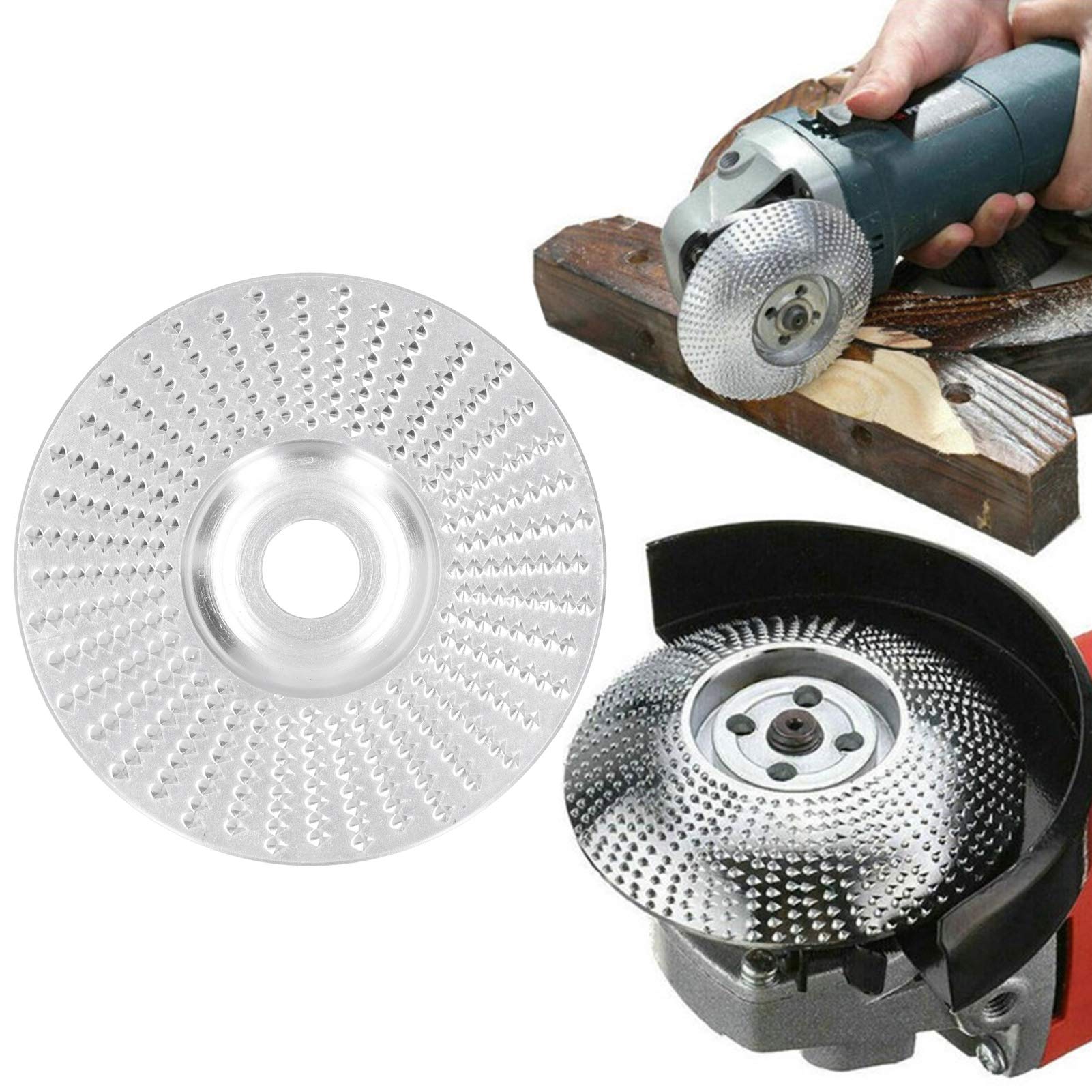 3.9 Inch Tungsten Carbide Angle Grinder Wheel - 1PC Quick Shaping Disc for Wood Polishing & Non-Metallic Material Grinding - Perfect for DIY Projects, Woodworking & Surface Preparation