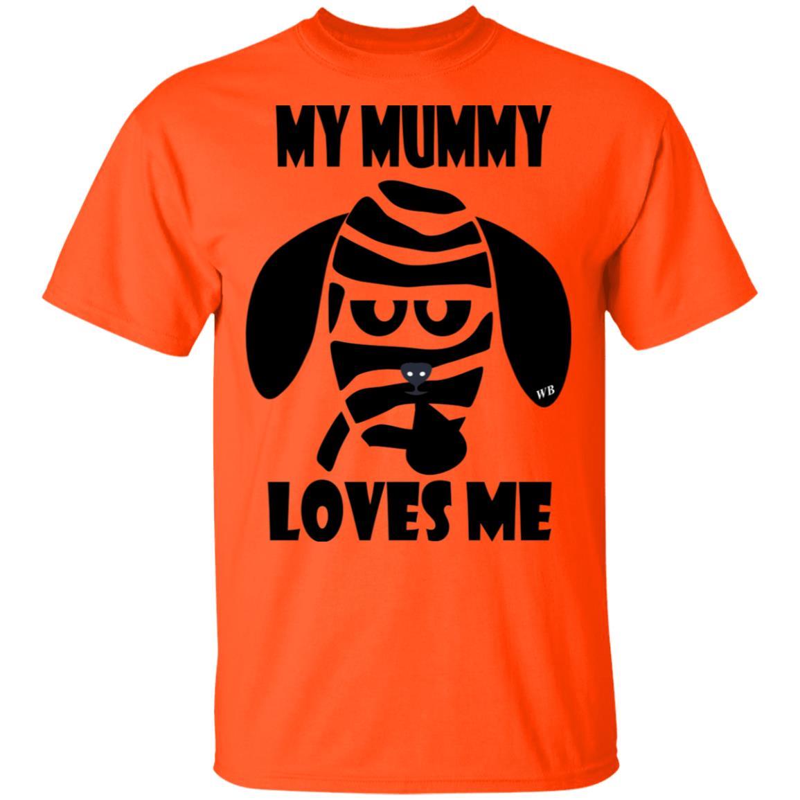 My Mummy Loves Me Halloween Cotton T-Shirt | Funny Wine Lover Gift | WineyBitches.Co | Perfect for Halloween Parties & Wine Tasting Events