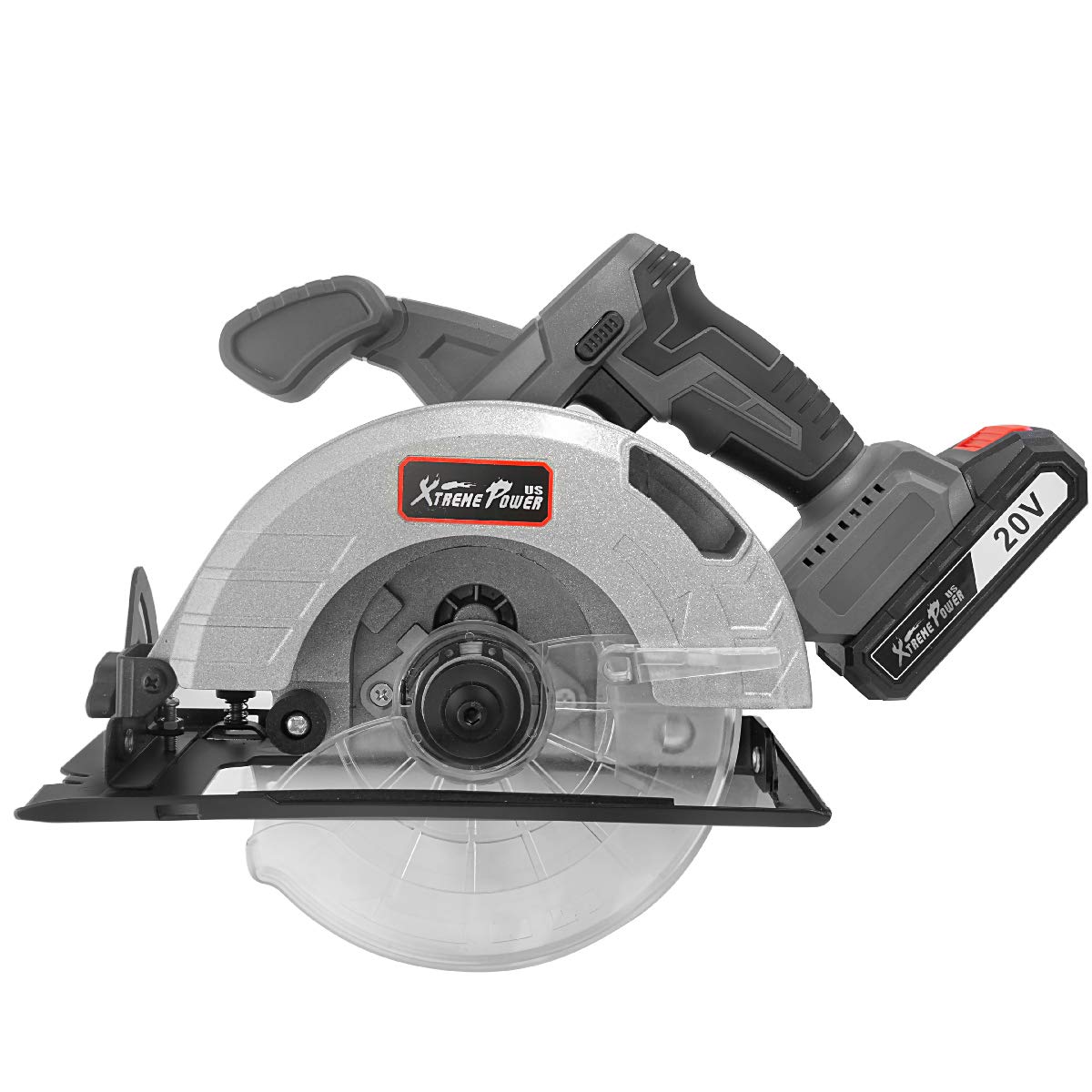 XtremepowerUS 20V Max Brushless Cordless Circular Saw - 6-1/2 Inch Lightweight Power Saw with 4.0Ah Lithium Battery, Fast Charger & Storage Bag - Perfect for Woodworking, DIY Projects, and Construction Jobs