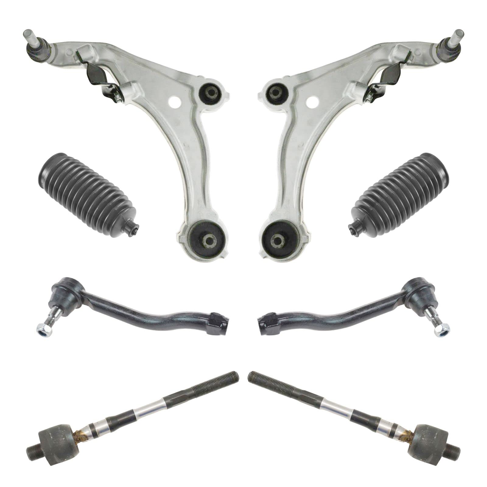 8-Piece Steering & Suspension Kit - Control Arms & Tie Rods with Bellows for Nissan Maxima - Perfect for Smooth Ride & Enhanced Vehicle Control