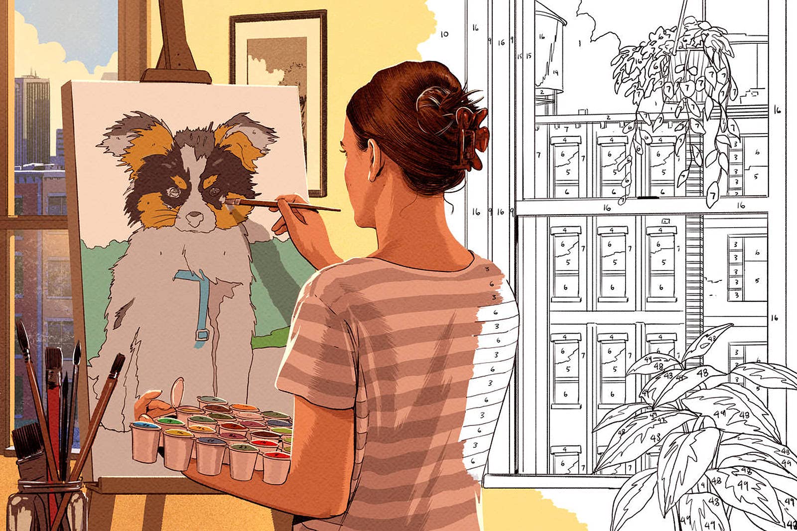 Custom Paint by Numbers Kit - Personalized DIY Oil Painting for Adults & Kids, 80x120cm Canvas with 36 Vibrant Colors - Perfect for Home Decor, Wall Art, and Creative Gift Giving