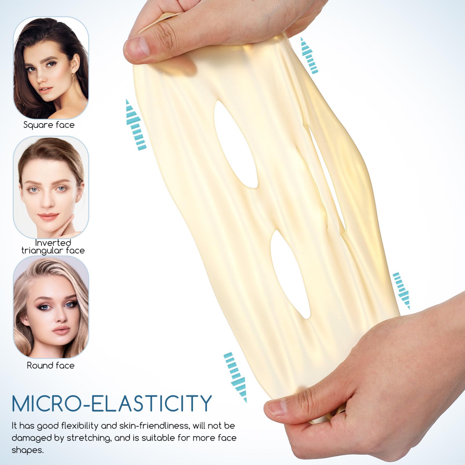 IPetboom Reusable Silicone Face Mask Cover - 3 Pack Clear Moisturizing Sheet Mask Holder - Prevent Evaporation for Skincare & Beauty | Perfect for Spa, Home Facial, and Nighttime Skincare Routine