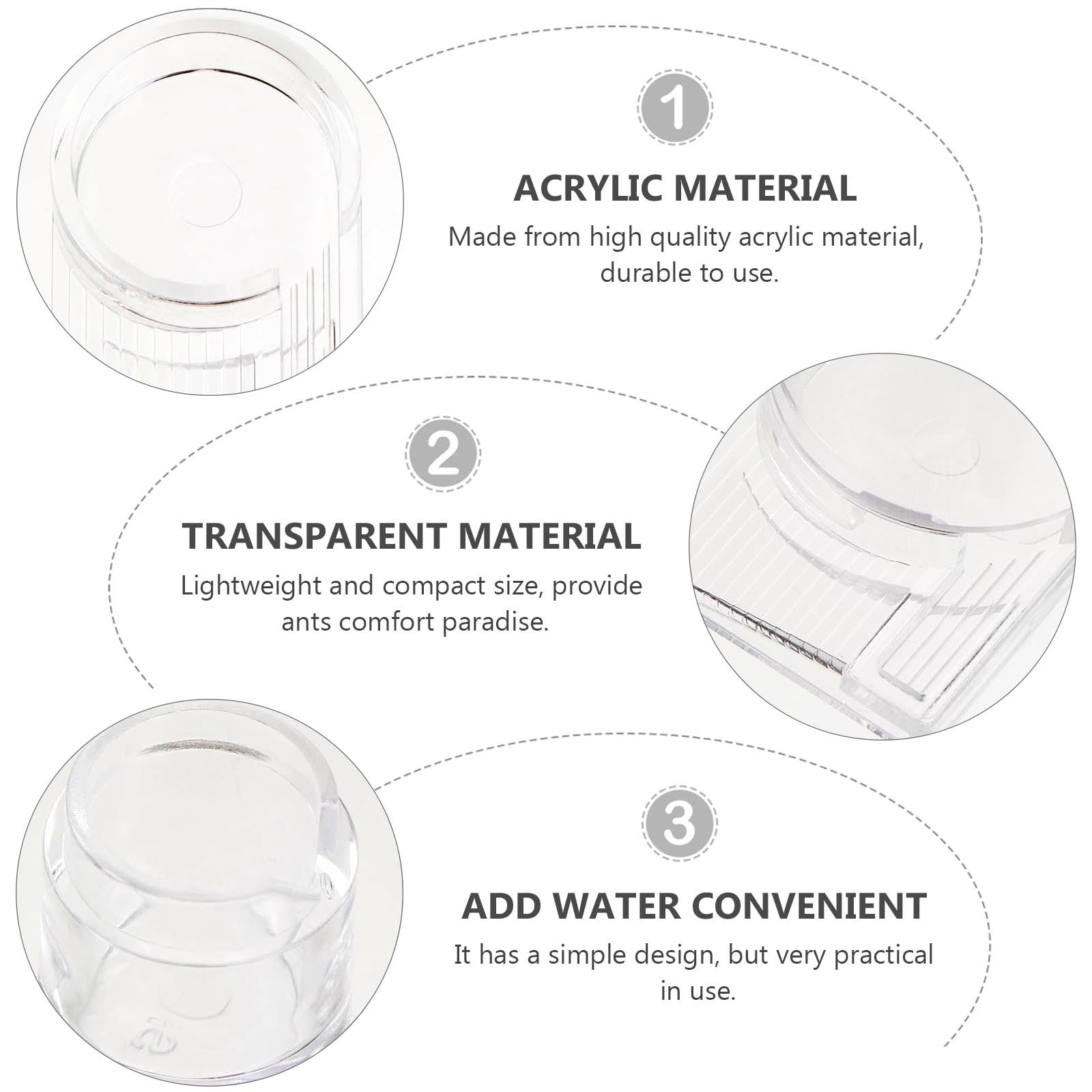 Mipcase Mini Liquid Feeder - Ant Farm Water Dispenser with Small Water Bowls | Pet Water Bottle for Feeding Ants | Perfect for Ant Colonies, Terrariums & Science Projects