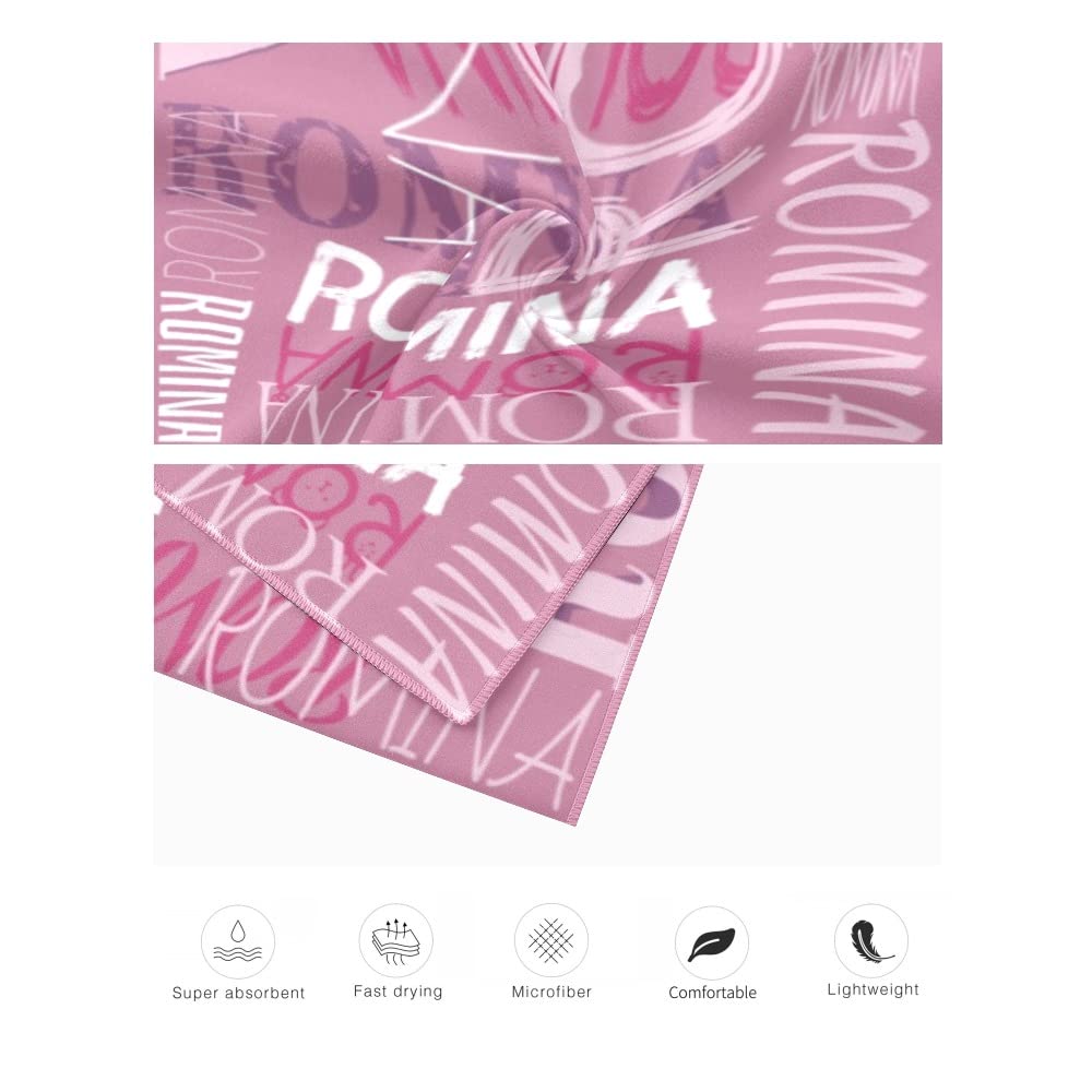 Personalized Kids Beach Towels with Name - Custom Mermaid Beach Towels for Girls, Quick Dry Microfiber, Soft & Absorbent (Z-Pink) - Perfect for Pool, Beach, Summer Vacation & Gift Giving
