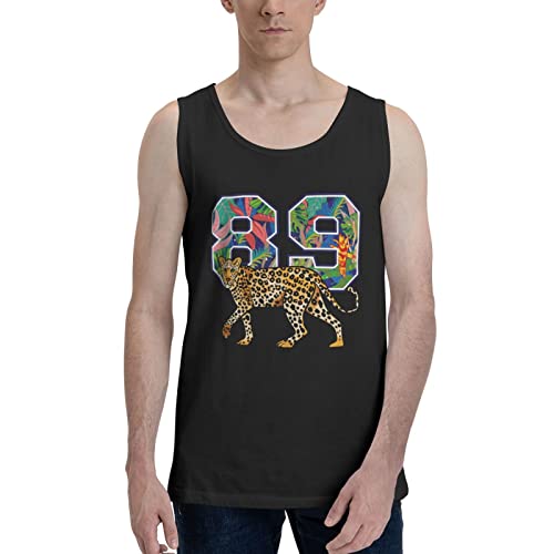 Woiorzu Leopard Print Men's Undershirts - Sleeveless Muscle Tank Tops for Workout, Gym & Summer Wear - Moisture Wicking Athletic Shirts for Men