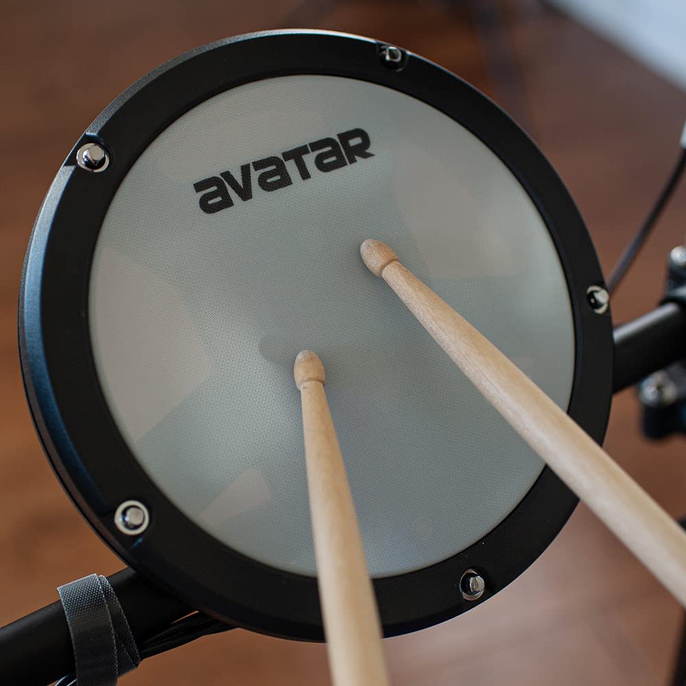 Junior Electric Drum Set - Compact Mesh Electronic Drum Kit with 251 Sounds, USB-MIDI & Drum Sticks - Perfect Christmas Gift for Beginners | Home Practice, Music Learning & Studio Recording