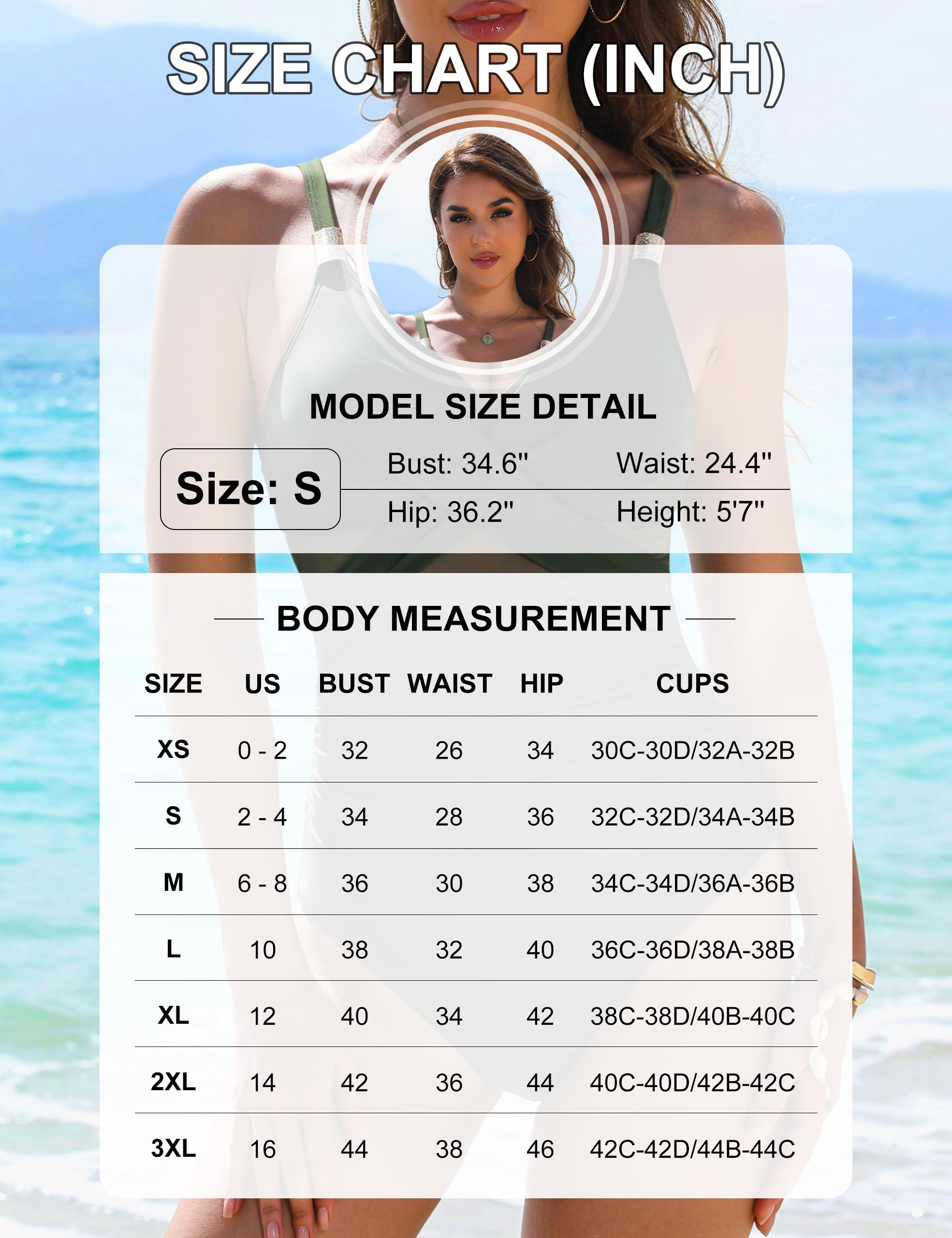 Blooming Jelly Women's One Piece Swimsuit - Tummy Control Slimming Bathing Suit with Metal Modest Design & Full Coverage Mesh for Beach, Pool & Vacation