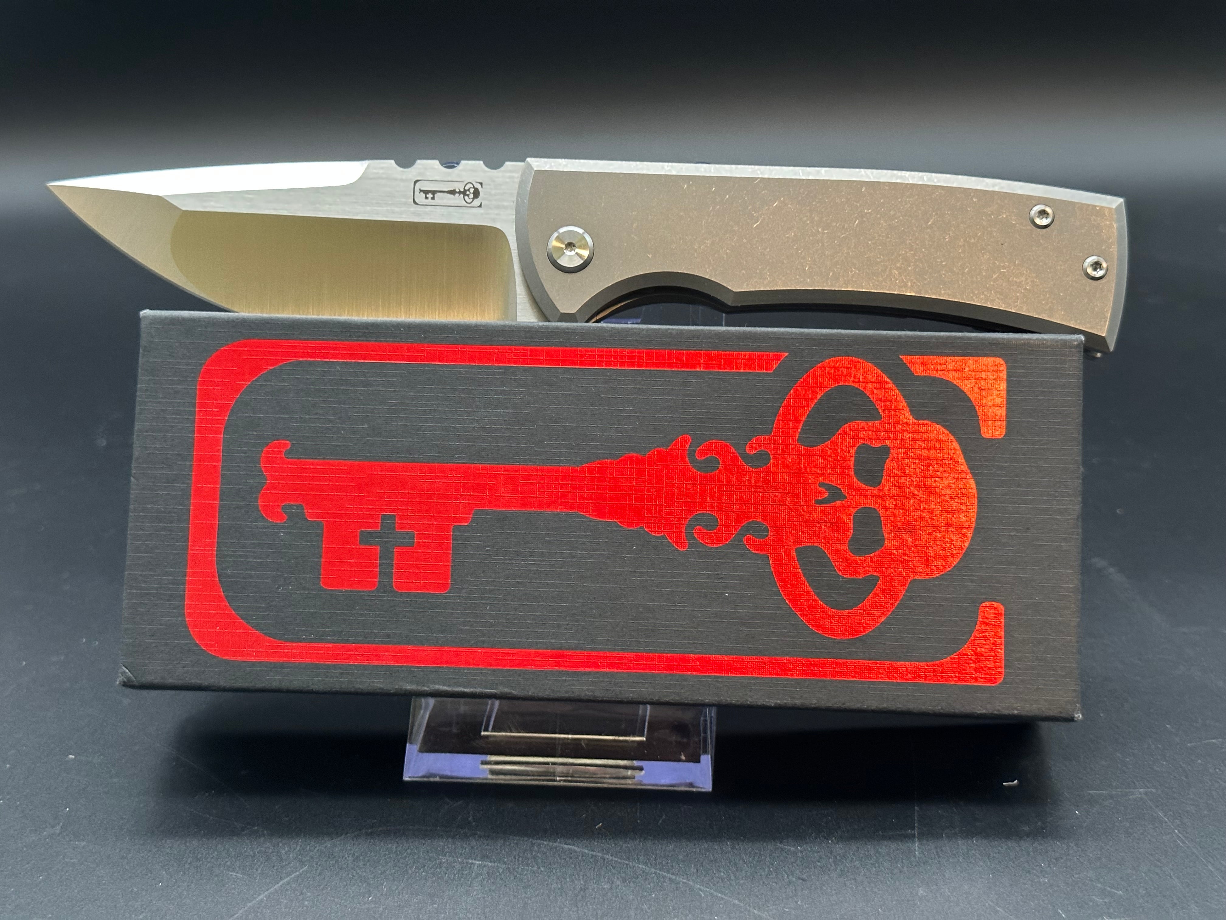 Chaves Redencion Kickstop Tanto Folding Knife - Premium M390 Steel Blade - EDC Pocket Knife for Outdoor, Camping & Everyday Carry