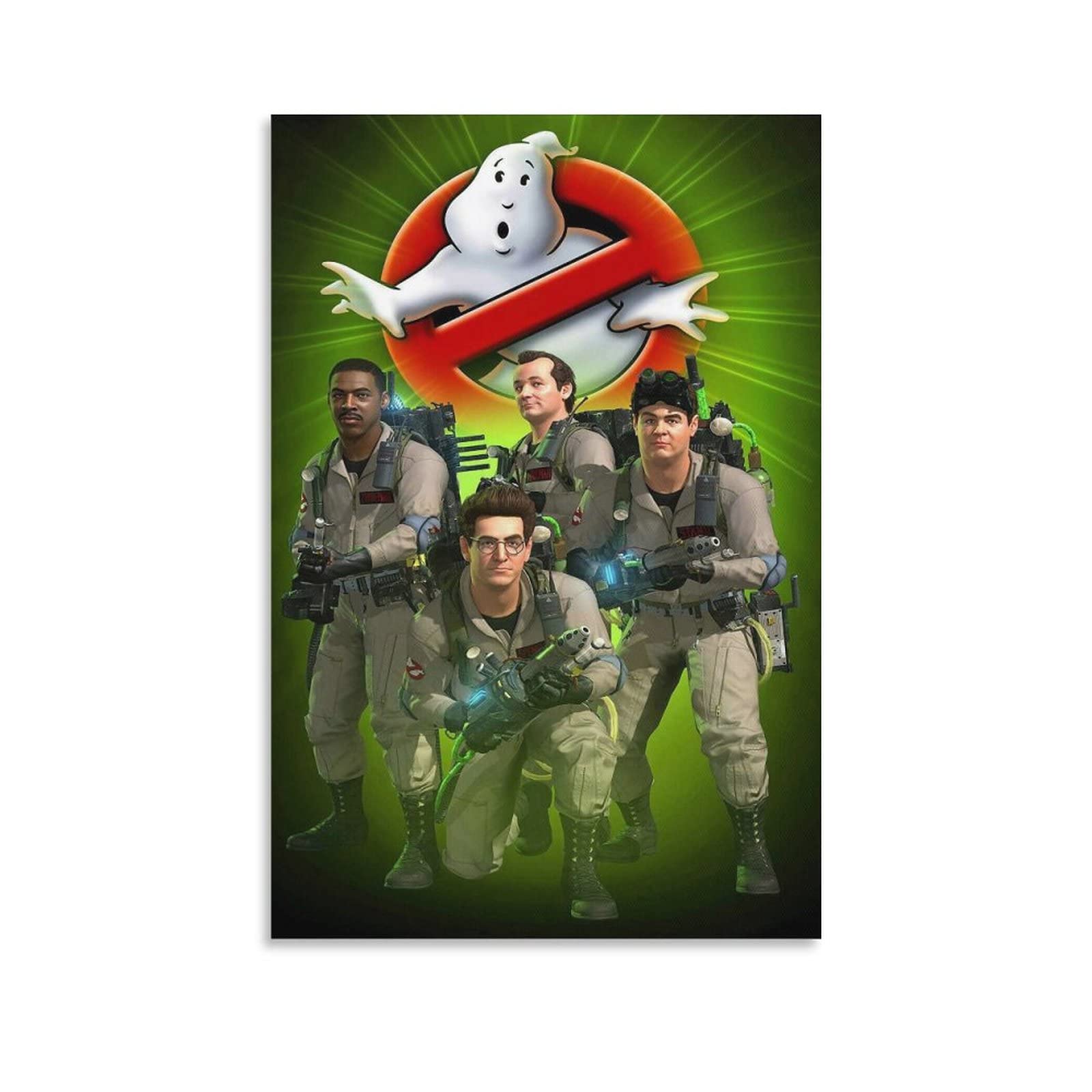 Ghostbusters Horror Comedy Movie Poster - Canvas Wall Art Decor for Living Room & Bedroom - 12x18 Inches (30x45cm) - Perfect for Movie Fans, Home Theater Decor & Gift Ideas