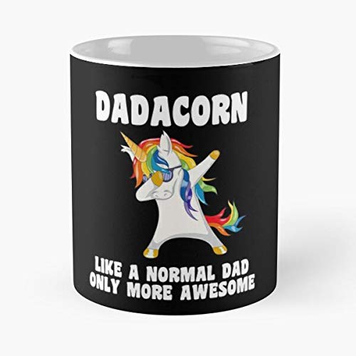 Dadacorn Dabbing Unicorn Mug - 11oz Funny Coffee Cup for Dad | Father's Day Gift Idea | Office Humor & Holiday Present | Perfect for Coffee Lovers & The Office Fans