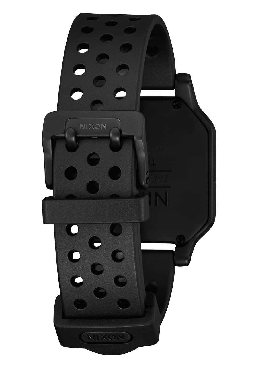 NIXON Heat A1320 Digital Sports Watch for Men & Women - Ultra Thin Lightweight Design, 100M Water Resistant, 38mm LCD Display, 20mm PU Band - Perfect for Running, Workout, Swimming & Outdoor Activities