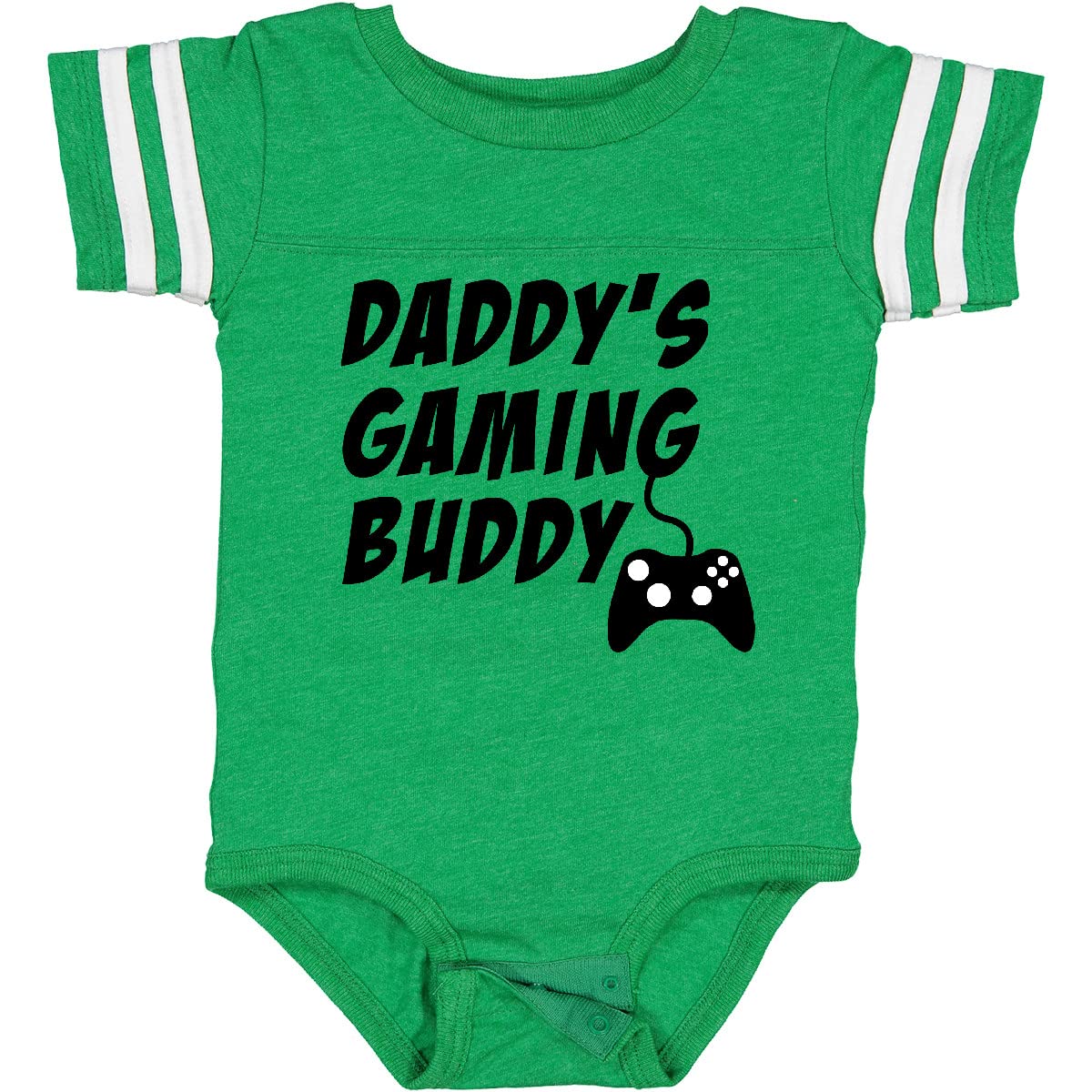 Inktastic Daddy's Gaming Buddy with Controller Baby Bodysuit - Cute Gamer Onesie for Newborns & Infants - Perfect Gift for Gaming Dads & Baby Showers