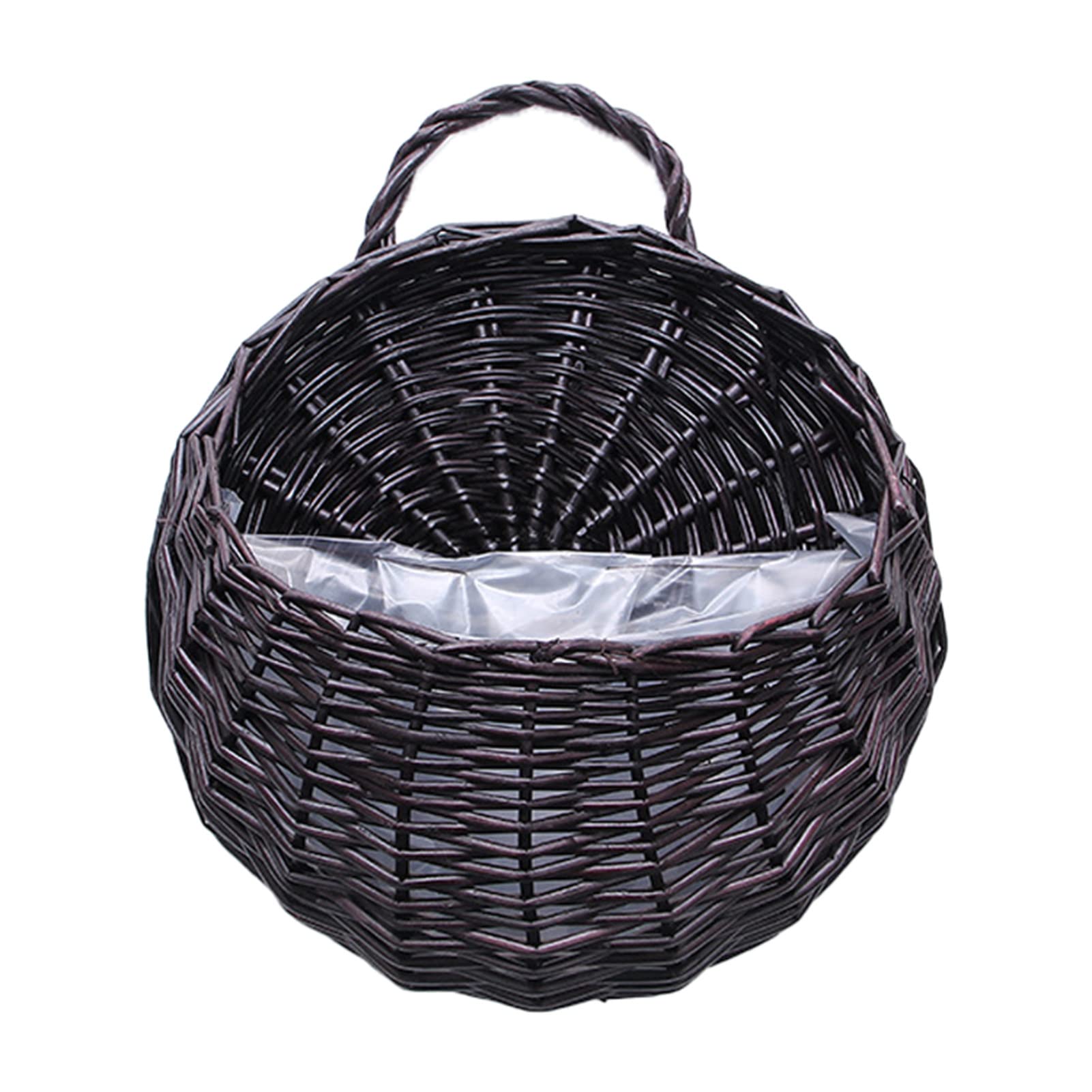 Stylish DIY Woven Wicker Rattan Storage Basket - Durable Flower Planter & Hanging Basket for Home Decor, Gardening Supplies | Perfect for Indoor Plants, Bathroom Organization & Farmhouse Decor