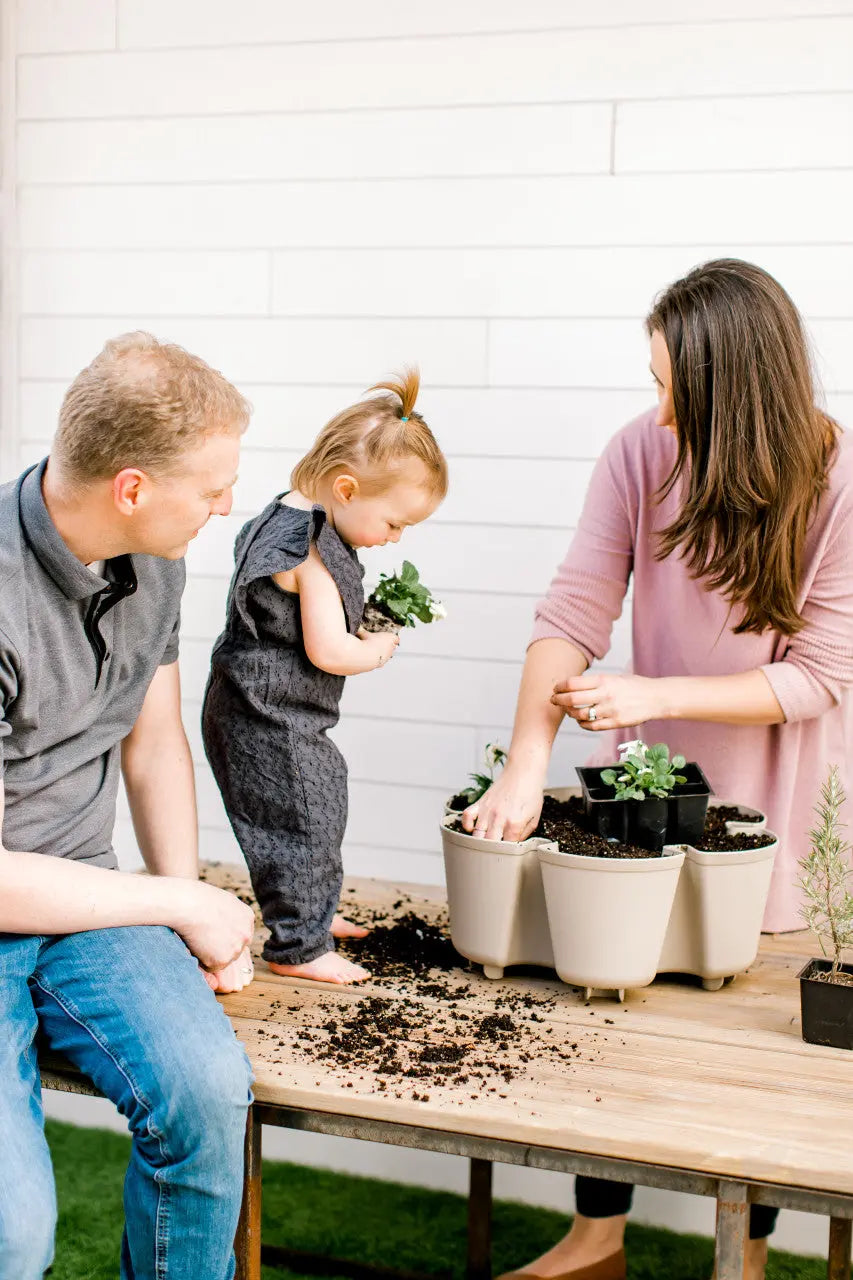 7 Tier GreenStalk Leaf Vertical Planter - Space Saving Garden System for Herbs, Vegetables & Flowers - Perfect for Balcony, Patio & Small Space Gardening