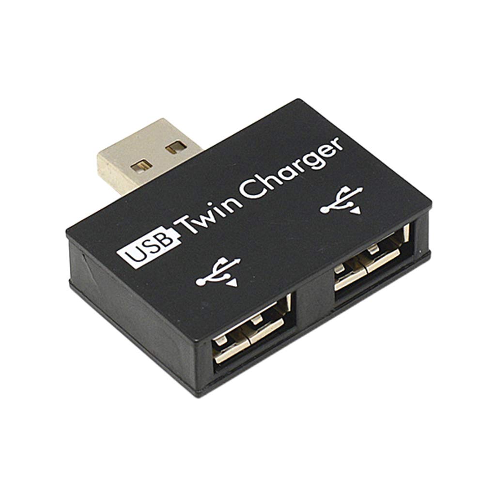 Ldabrye USB 2.0 Hub - 2 Port USB Splitter Adapter for Laptop & PC - High Speed Data Transfer - Compact USB Male to Female Converter - Perfect for Office, Home & Travel Use