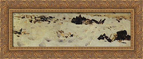 Vasily Vereshchagin Gold Ornate Wood Framed Canvas Art - 24x12 Inch Historical Battle Painting, Turkish Soldiers Scene - Perfect for Living Room, Office or Military History Decor