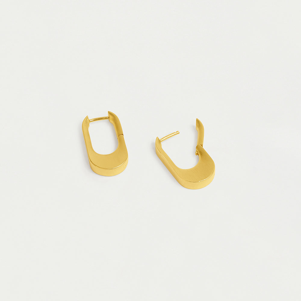 Crosby Hinged Huggie Hoop Earrings in 14K Gold - Perfect for Everyday Wear, Gifts & Special Occasions