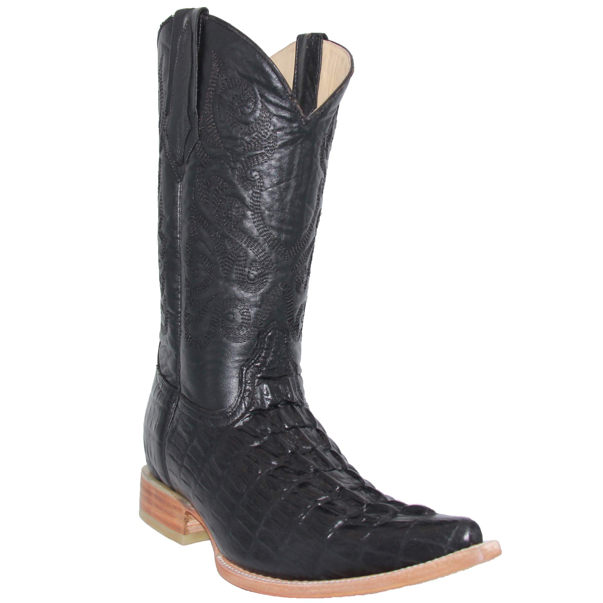 Men's Genuine Leather Cowboy Boots with Alligator Print - Western Style Boots for Men - Perfect for Rodeo, Country Music Festivals & Casual Wear
