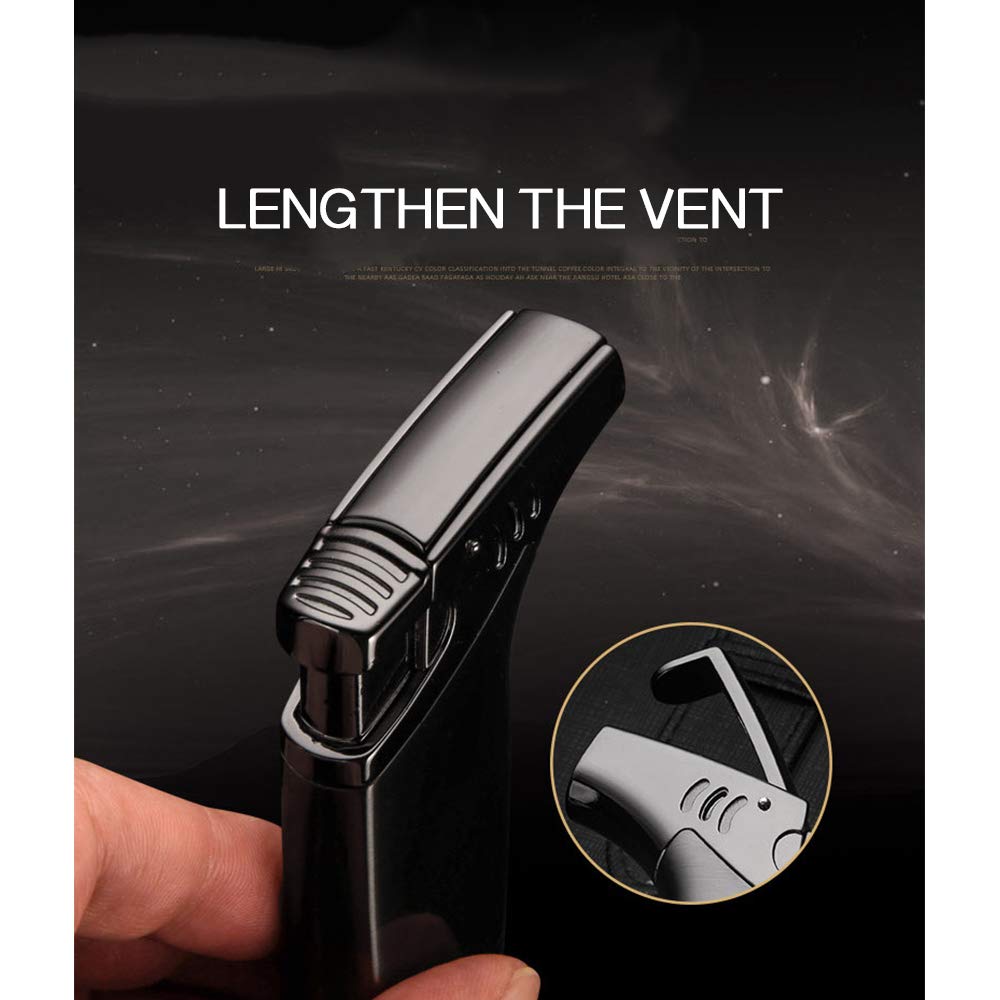 Windproof Butane Turbo Lighter - Refillable Blow Torch for Kitchen & Outdoor