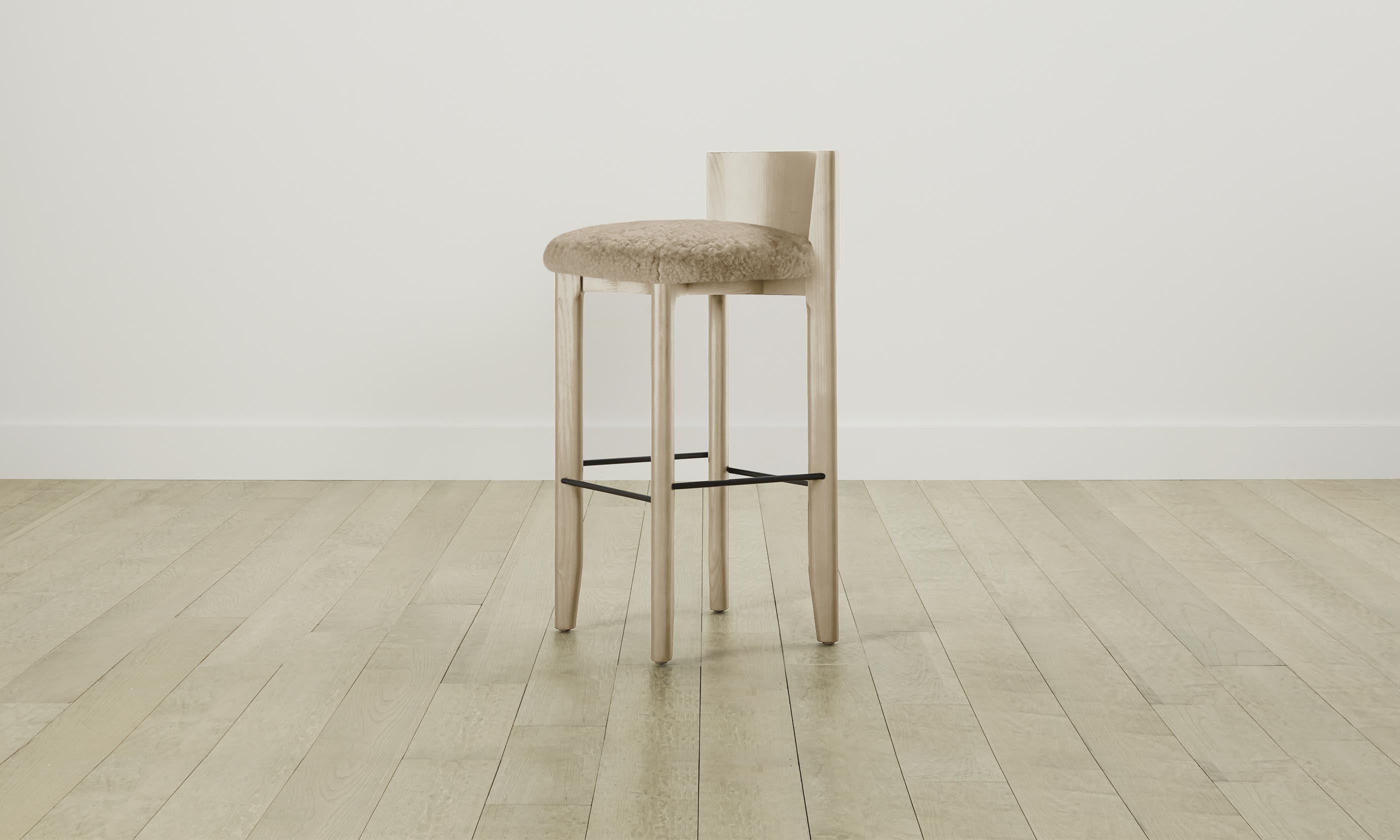 Delancey Bar & Counter Stool - Shearling Toffee Upholstered Swivel Stool for Kitchen Island, Breakfast Nook & Home Bar - Modern Comfort Seating