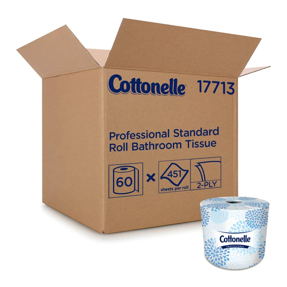 Kimberly Clark Safety 17713 Kleenex Cottonelle Bathroom Tissue - Ultra Soft & Strong Toilet Paper, 60 Rolls (Pack of 60) - Perfect for Home, Office & Commercial Use