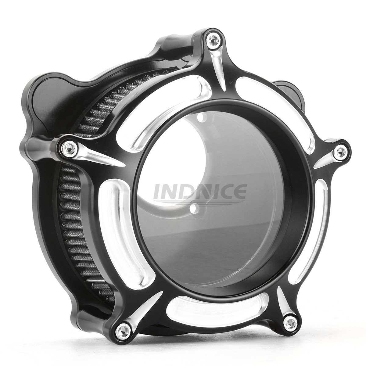 High Performance Contrast Cut Nostalgia Venturi Air Intake for Harley Fatboy FLSTF & FLHR (2000-2007) - Compatible with Harley Touring Models - Enhanced Airflow for Better Engine Performance - Ideal for Cruising & Long Distance Rides
