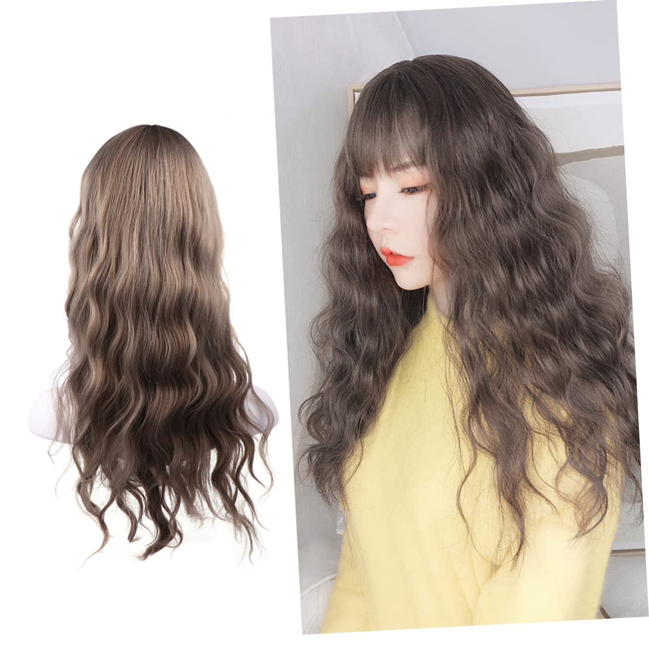 Beavorty Long Curly Wavy Synthetic Heat Resistant Wig for Women - Natural Looking Fashion Wig for Weddings, Parties & Everyday Wear | Perfect for Cosplay, Costumes & Daily Styling