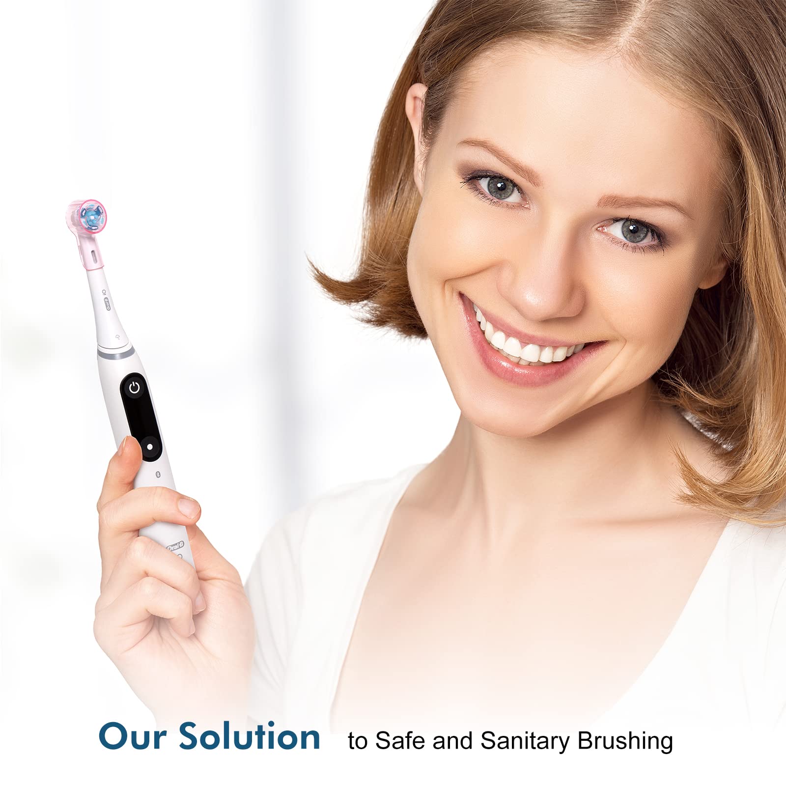 Oral-B Replacement Toothbrush Heads - 6 Pack with Nincha Powered Cover for Oral-B Series - Soft Bristles, Multiple Colors - Perfect for Travel & Daily Oral Care