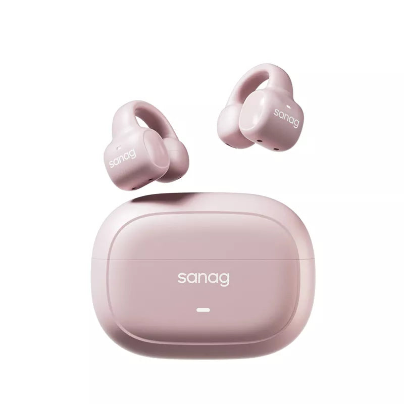 Sanag S3S Ear Clip Wireless Bluetooth Smart Air Conduction Headphones - Open-Ear Design for Running, Cycling & Workouts - Sweatproof & Lightweight for All-Day Comfort