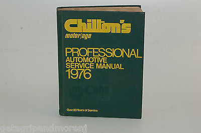 Chilton's Automotive Service Manual 1976 - Complete Car Repair Guide for Classic Vehicles | DIY Mechanics & Vintage Car Restoration
