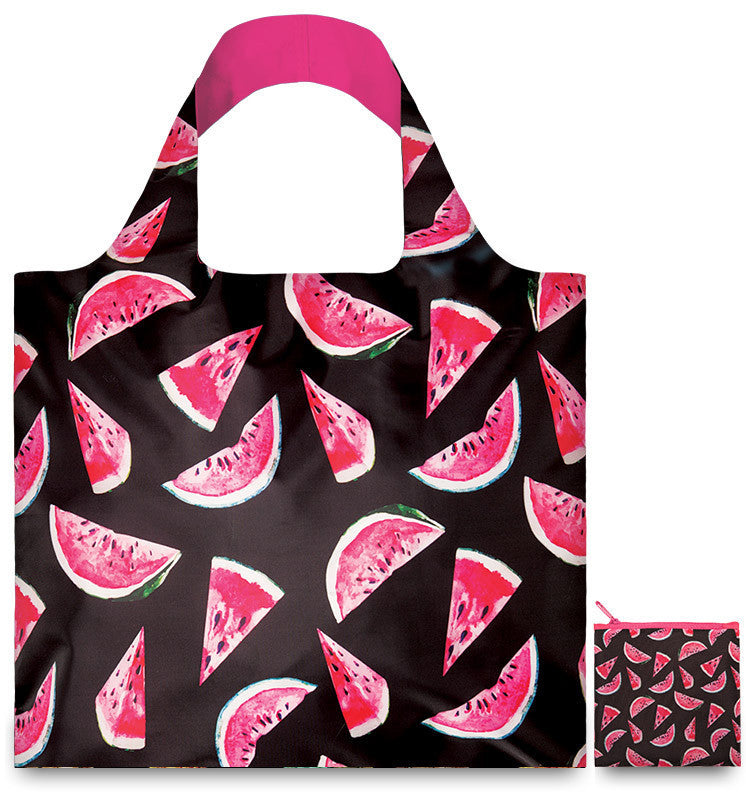 LOQI JUICY Collection Tote Bag - Reusable Shopping Bag with Vibrant Fruit Print - Eco-Friendly Grocery Tote for Women - Perfect for Shopping, Beach, Travel & Daily Use