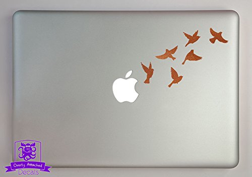 Copper Metallic Birds in Flight Vinyl Decal - 5
