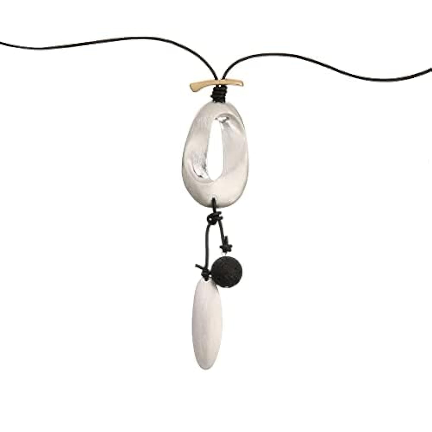 Chunky Chain Long Necklace with Silver Pendant for Women - Elegant Fashion Jewelry for Party, Date Night & Special Occasions
