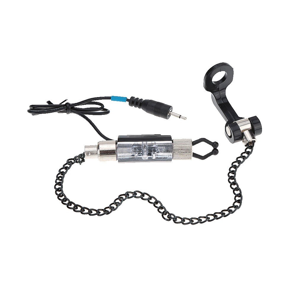 MengK Iron Fishing Bite Alarm with LED Light - Chain Hanger Bite Indicator for Night Fishing & Carp Angling - Perfect for Freshwater & Saltwater Fishing Trips