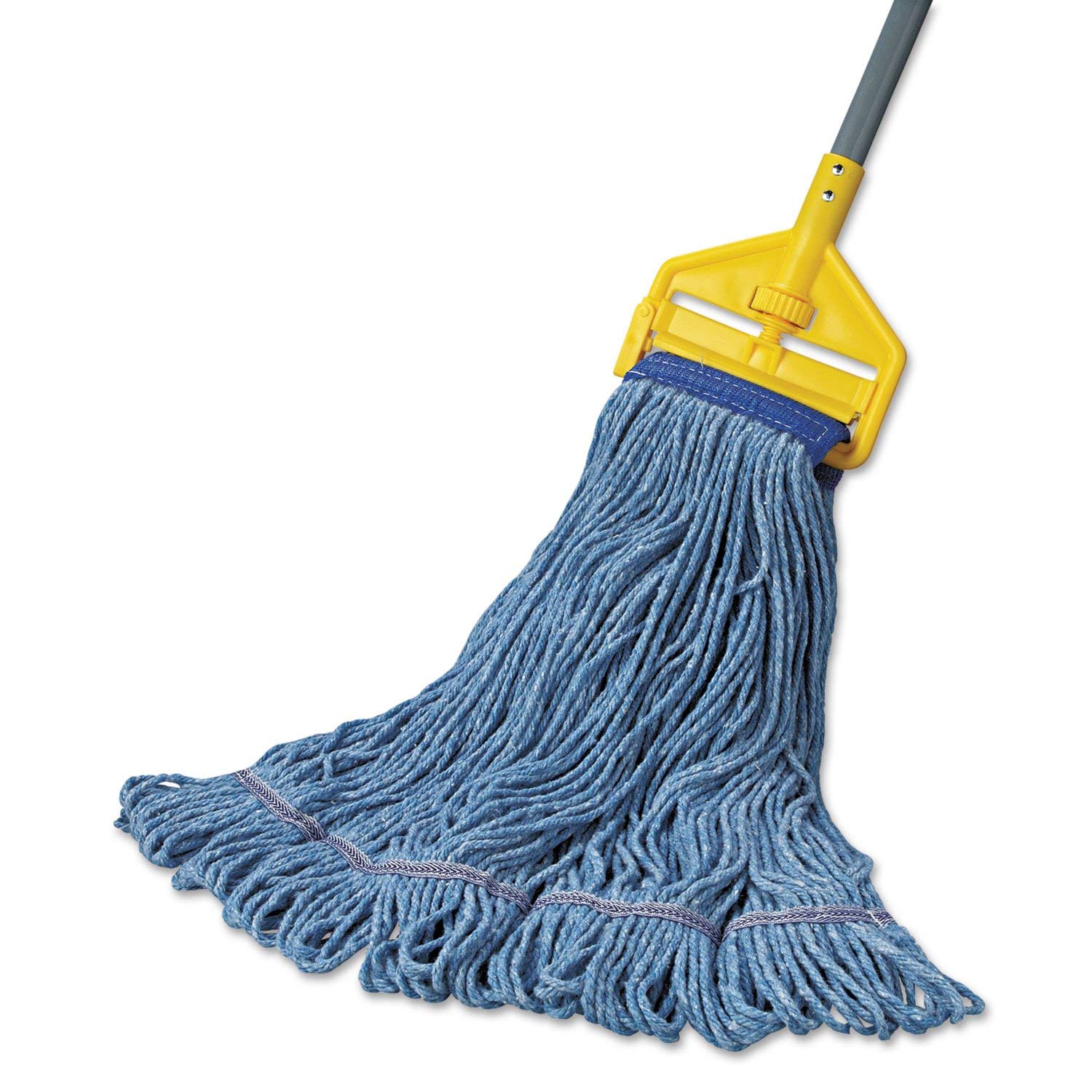 Boardwalk 504BL Super Loop Mop Head - X-Large Blue (12/Carton) | Cotton/Synthetic Blend | Heavy-Duty Commercial & Home Use for Floors, Kitchens, Garages